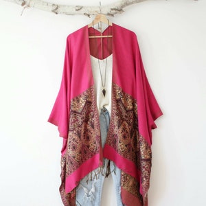 Kimono, MOROCCO 11, reversible, jacket, coat, cape, bohemian, shawl, wrap, summer, unique, boho, bridal, bridesmaids, women, clothing image 1