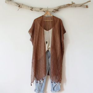 Kimono, FLEURI, Boho Kimono, geblümt