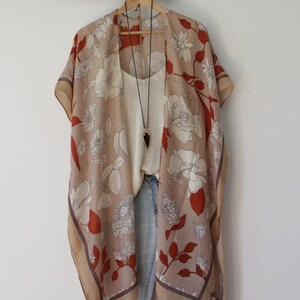Kimono, FALL GARDEN , bohemian kimono, floral image 9