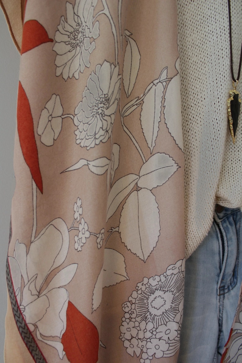 Kimono, FALL GARDEN , bohemian kimono, floral image 8