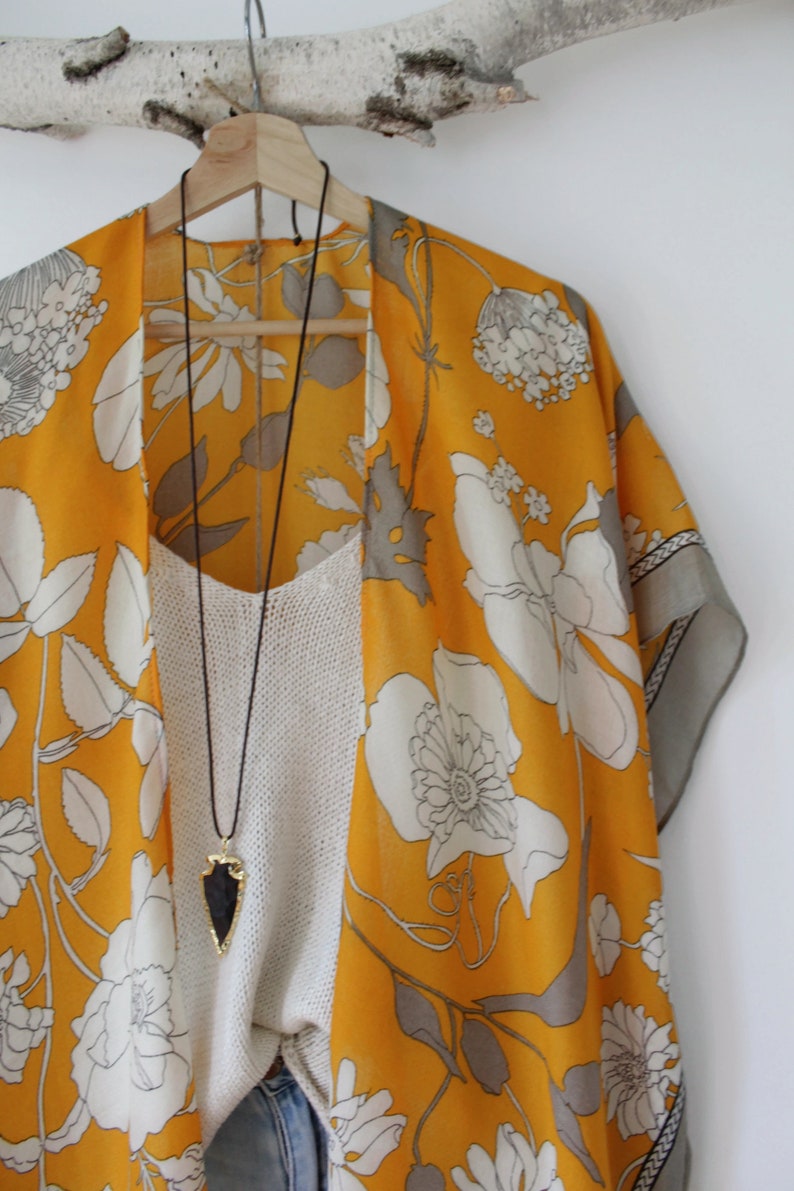 Kimono, SPRING GARDEN , bohemian kimono, floral image 9