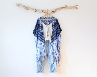 Kimono, SHIBORI, Bohemian Kimono with Japanese Tie Dye Pattern, Cover-up, beachwear, bohemian, summer, boho, bridesmaids, women, clothing