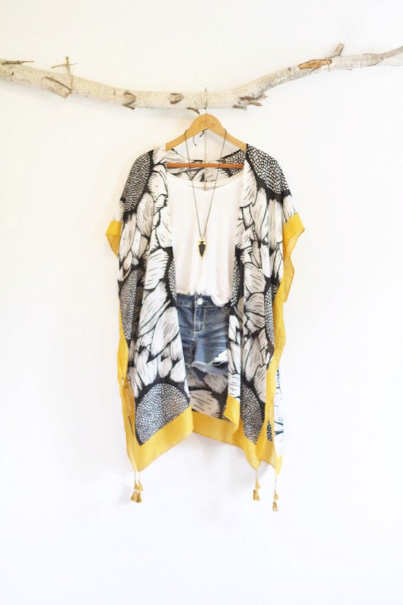 sunflower kimono cardigan