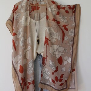 Kimono, FALL GARDEN , bohemian kimono, floral image 2