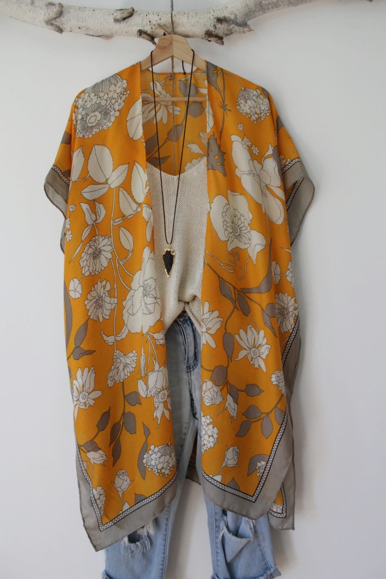 Kimono, SPRING GARDEN , bohemian kimono, floral image 3
