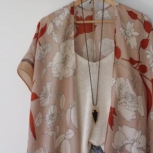 Kimono, FALL GARDEN , bohemian kimono, floral image 3