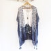 Boho Kimono, Tangled Up In Blue, Bohemian Kimono with Floral Patterns, Cover-up, beachwear, bohemian, summer, kimono, bridal, bridesmaids