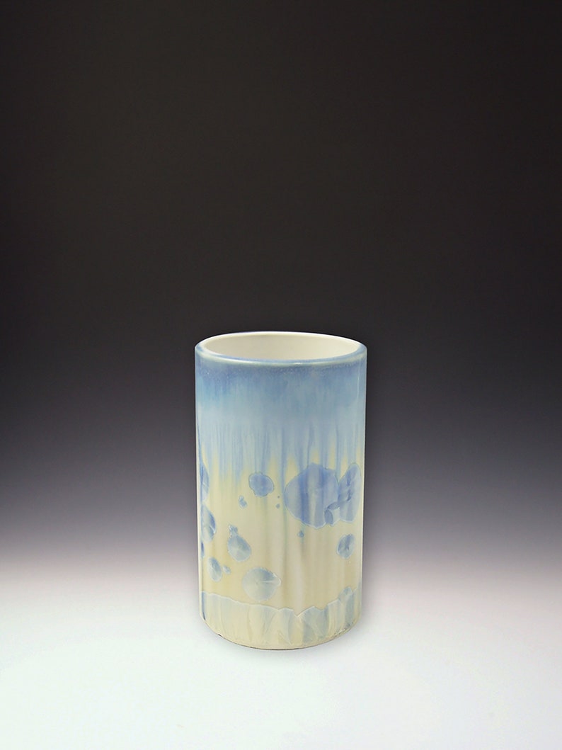Green crystalline ceramic Blue Brown Ivory Tumbler crystalline glaze White Cocktail Glass Dishwasher microwave safe barware vase