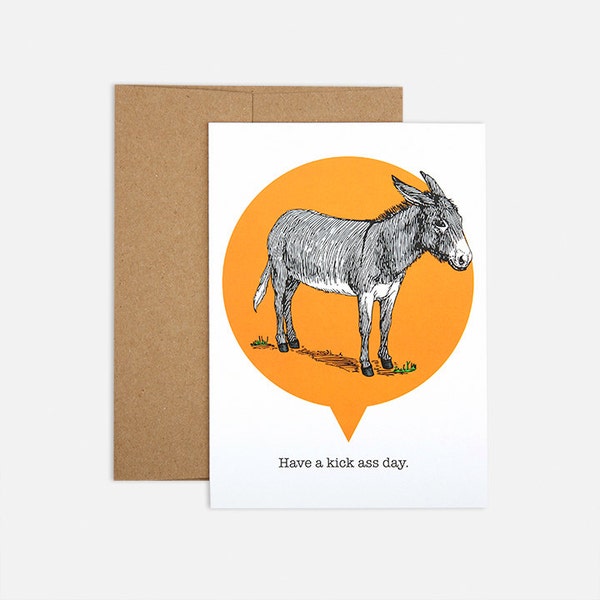 Donkey Birthday Cards - Etsy