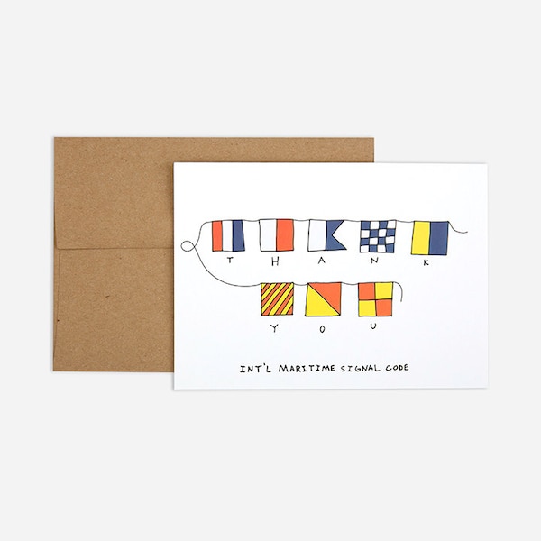 75% OFF SALE - Maritime Thanks Greeting Card