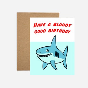 Shark Birthday Greeting Card