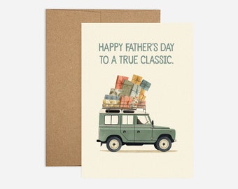 Land Rover Classic Car Father’s Day Greeting Card New