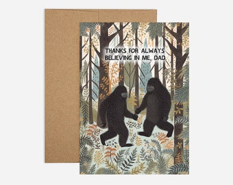 Sasquatch Bigfoot Father’s Day Greeting Card New