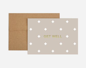 Swiss Cross Get Well Greeting Card