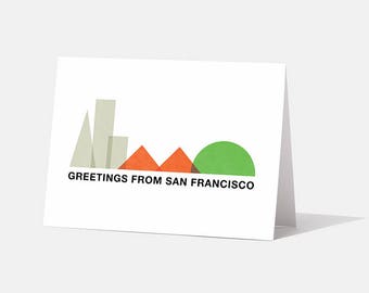 Greetings from SF Blank Greeting Card