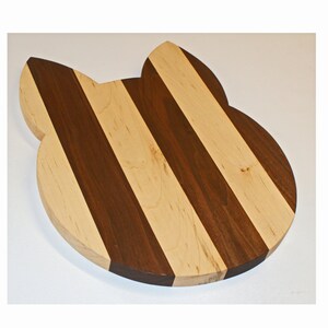 Butcher Block Cutting Board - Walnut Maple Cat