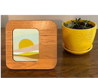 Mid Century Modern Wooden Square Picture Frame