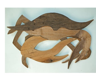 Blue Crab - Reclaimed Pallet Wood