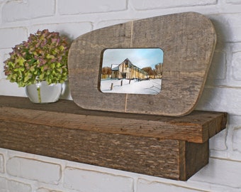 Mid Century Style 4"x6" Reclaimed Wood Frame