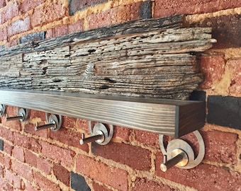 Entry Coat Rack, Organizer, & Shelf - Reclaimed Wood