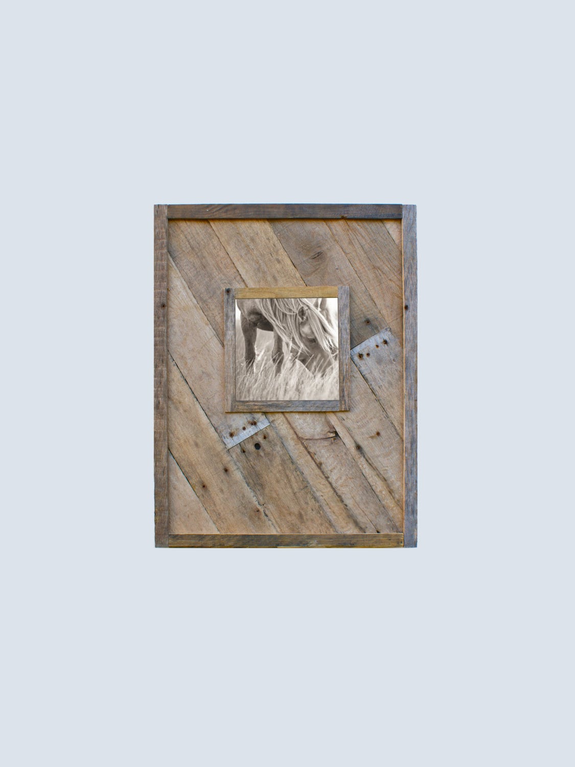 Reclaimed Wood Picture Frame Mirror Etsy