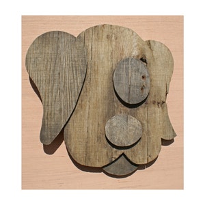 Reclaimed Pallet  Wood Wall Art - Dog