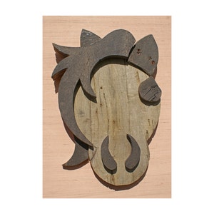 Reclaimed Pallet Wood Wall Art - Horse
