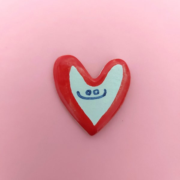 Herz Magnet Keramik Kühlschrankmagnet fridgemagnet Valentinstag Geschenk