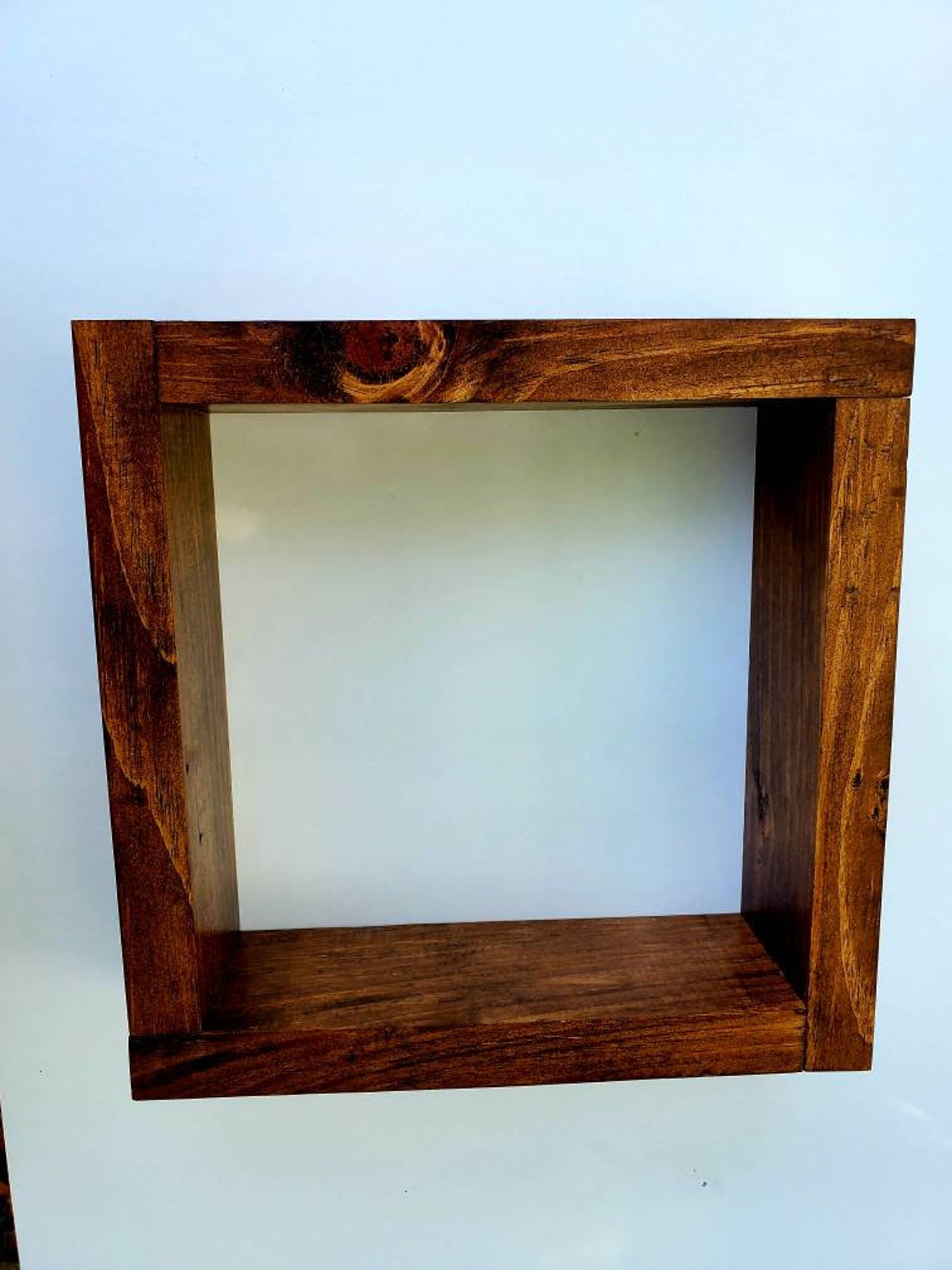 Square Floating Shelf Wall Hung Floating Shelf Minimalist Etsy