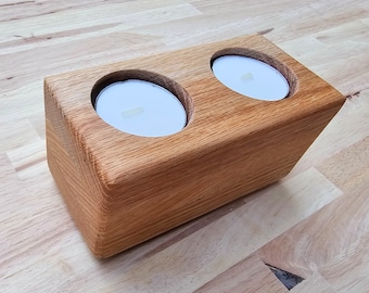 Oak Tealight Candle Holder | Minimalist Tealight Candleholder