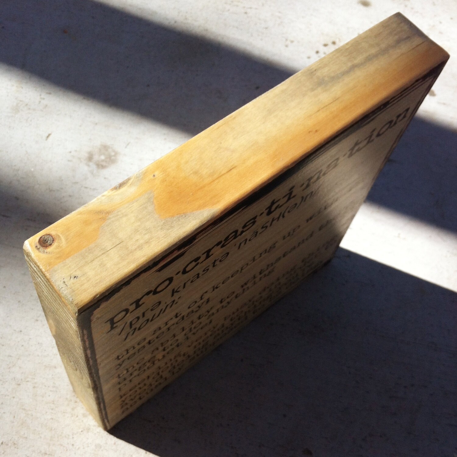 Procrastination Dictionary Definition Wooden Shelf Decor or Etsy