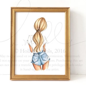 Solitude (Blonde or Brunette) (Fashion Illustration Print)