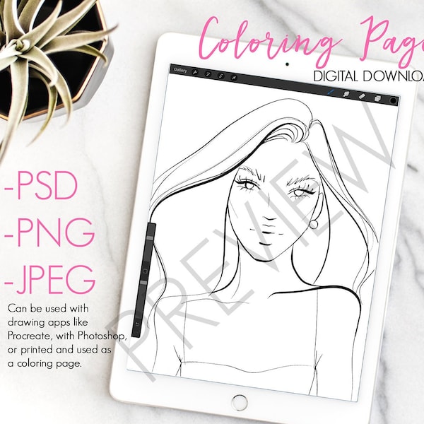 Coloring Book Template Etsy