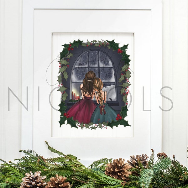Not a Creature was Stirring (Holiday Fashion Illustration Print)