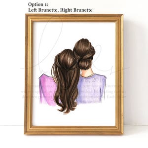 Lean on Me, Multiple Hair Color Options (Fashion Illustration Print)