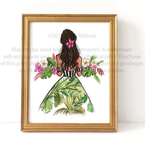 Tropical Greens (Fashion Illustration Print)
