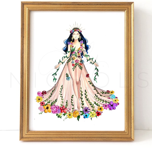 Virgo Season 2  (Zodiac Fashion Illustration Print)