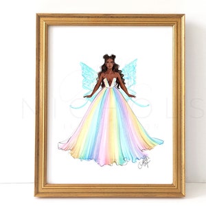 Willow (Rainbow Fairy Fashion Illustration Print)