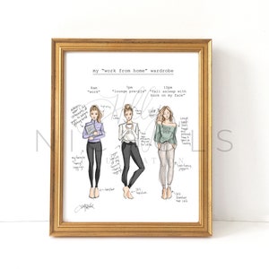 Work From Home Wardrobe (Fashion Illustration Print)