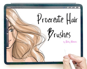 Procreate Hair Brush Set of 10 by Holly Nichols / Fashion Illustration / Marker Brush