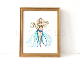 Another Time and Place (Fashion Illustration Print)