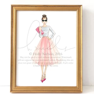 Perfectly Preppy (Fashion Illustration Print)