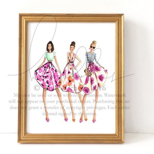 Garden Girls (Fashion Illustration Print)