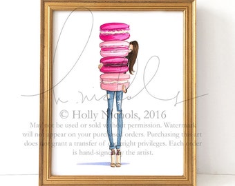 Macaron Overload (Fashion Illustration Print)