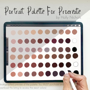 Procreate Portrait Palette: 60 Fashion Illustration Colors (Digital Download)