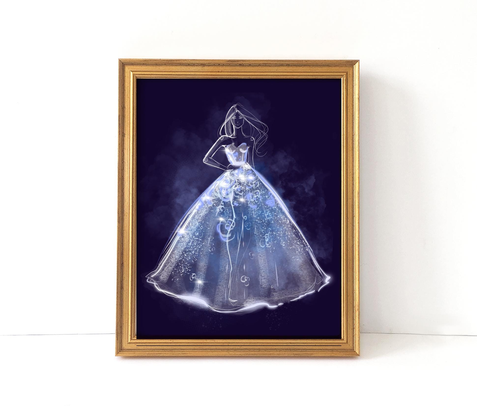 Illuminated Couture 2 (Fashion Illustration Print) on LUSTER paper
