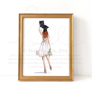 Graduation Girl Personalize with your College/Grad Year and Hair and Skintone Choose Your Hair/Skin Tone image 8
