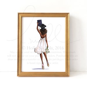 Graduation Girl Personalize with your College/Grad Year and Hair and Skintone Choose Your Hair/Skin Tone image 4