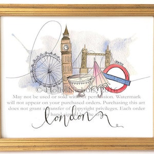 London Whimsy Fashion Illustration Print image 1