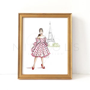 A Dreamer in Paris (Fashion Illustration Print)